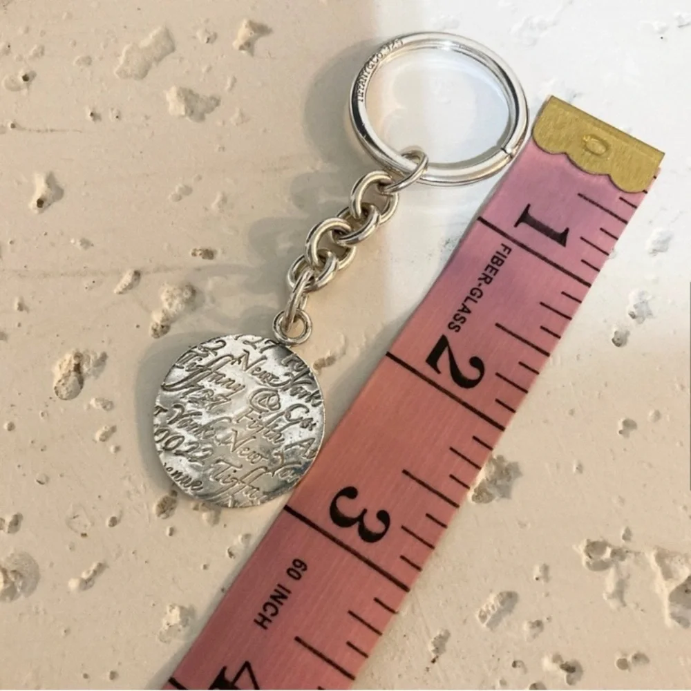 RARE Tiffany & Co. Notes Keychain Vintage Sterling Silver Keyring - Picture 4 of 4
